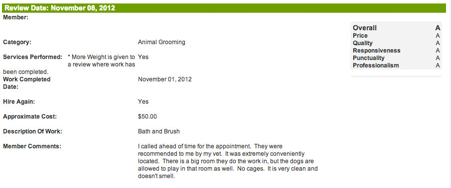 dog grooming review